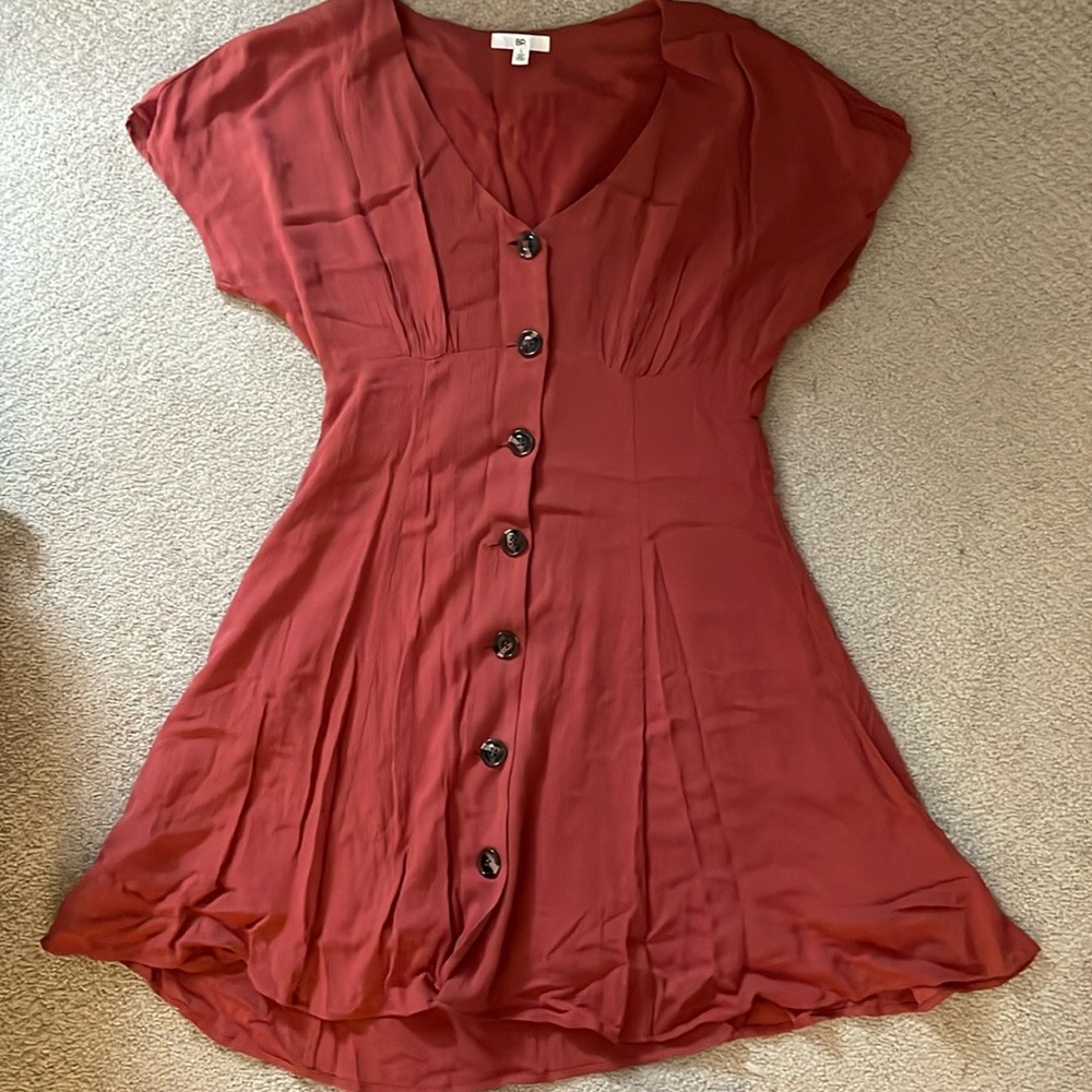 BP button front prairie minidress